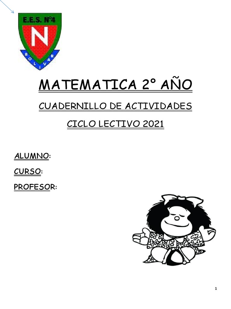 Cuadernillo de Actividades 2021 2° Año | Descargar gratis PDF | Entero ...