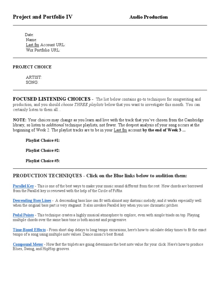 Project and Portfolio IV: Audio Production | PDF | Foreign Language Studies