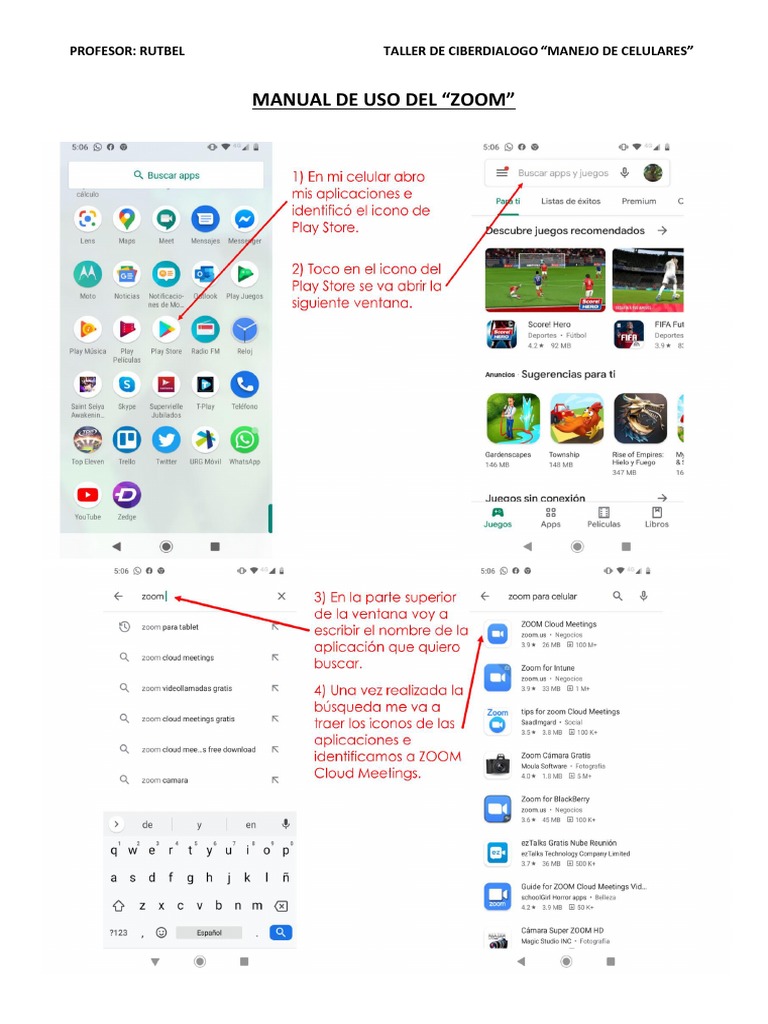 Manual de Uso Del Zoom Celular | PDF | Informática