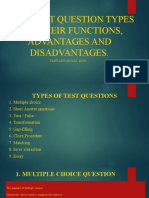 Different Question Types and Their Functions, Advantages