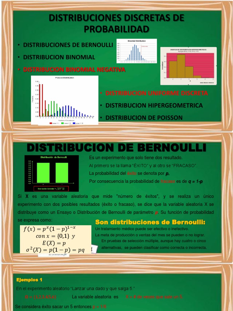 Distribuciones Discretas de Probabilidad | PDF | Distribución de ...