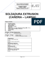 PRO-003 Procedimiento Soldadura Extrusion (Cañeria - Lamina) Rev. 2