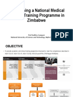 Establishing A National Medical Physics Training Programme in Zimbabwe