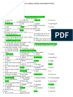 Practice Unreal Tenses and Subjunctives