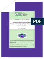 Pascn: Continuing Professional Education: Training and Developing Filipino Professionals Amidst Globalization