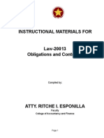 Obligations and Contracts Instructional Materials