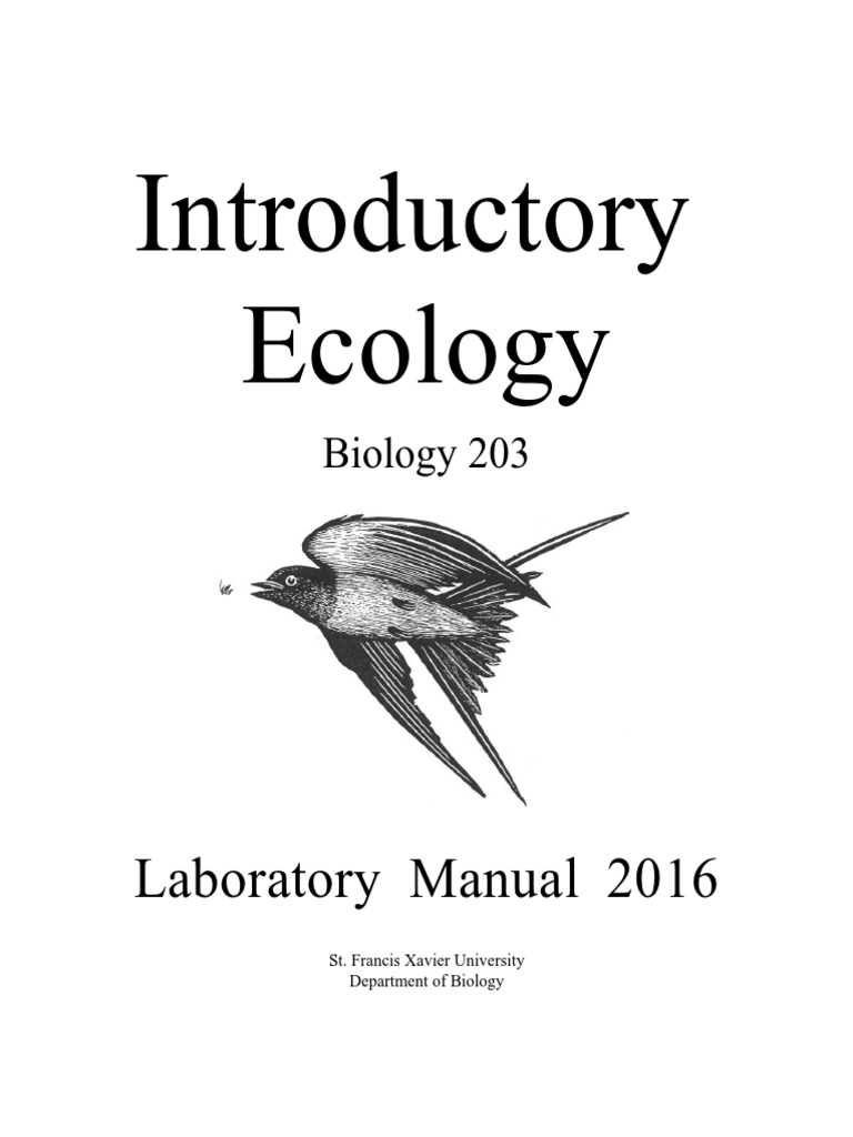 Ecology Laboratory Manual 2016 PDF Occam's Razor Hypothesis