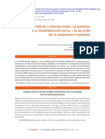 Ahomed Revision de Literatura Sobre Las Barreras A La Transformacion Digital y Su Relación Con El Rendimiento Financiero