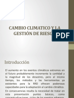 Gestion de Riesgo, Cambio Climatico