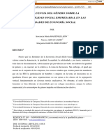 La Influencia Del Género Sobre La Responsabilidad Social Empresarial en Las Entidades de Economía Social