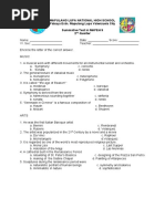 2nd Quarter Summative Test in MAPEH 9 2021