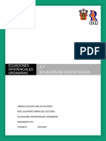 Jimenez Segura Carlos Edo Ejercicios 4.7 Ecuación de Cauchy-Euler