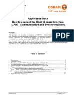 Application Note How To Connect The Control Board Interface (UART, Communication and Synchronization)