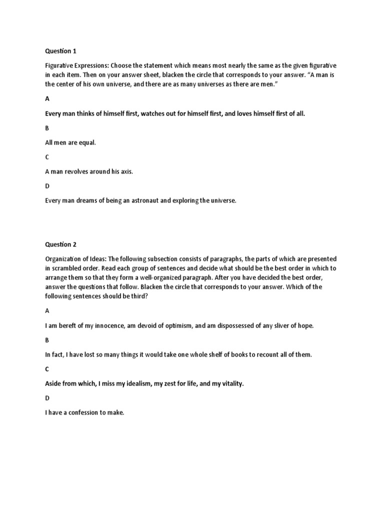 Reading and Comprehension Sample Test | PDF | Mindanao | Human Capital ...