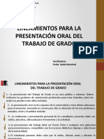 Presentación Del Trabajo de Grado