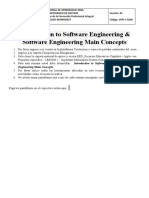 Introduction To Software Engineering & Software Engineering Main Concepts