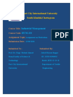 Port City International University South Khulshi, Chattogram: Industrial Management HUM-321