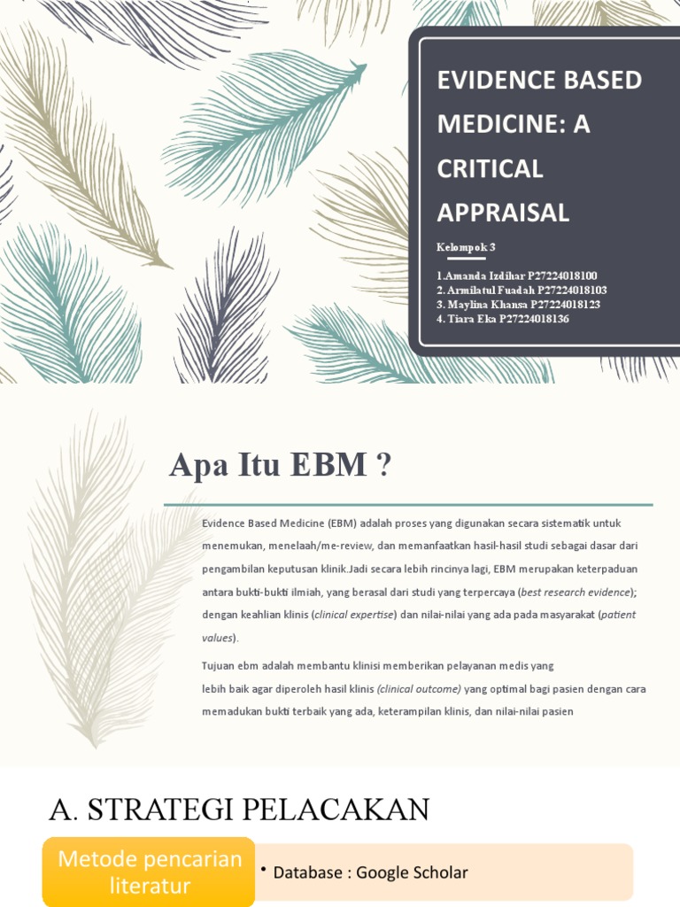Evidence Based Medicine: A Critical Appraisal | PDF