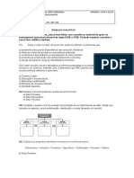 Planejamento quinzenal de Geografia sobre os setores da economia