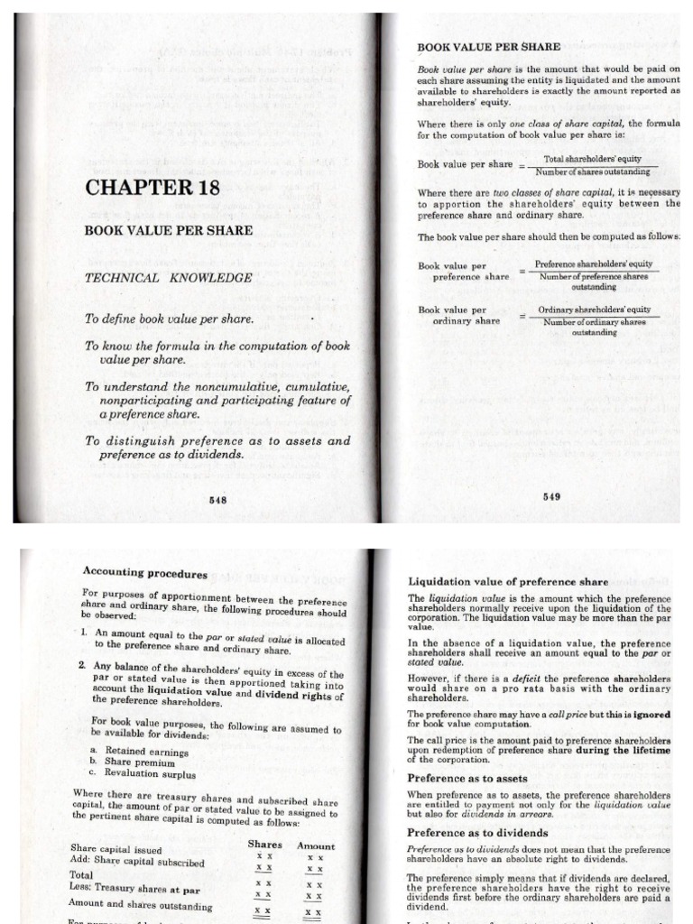 Chap 18 Book Value Per Share | PDF