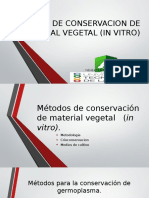 Metodos de Conservacion de Material Vegetal Invitro