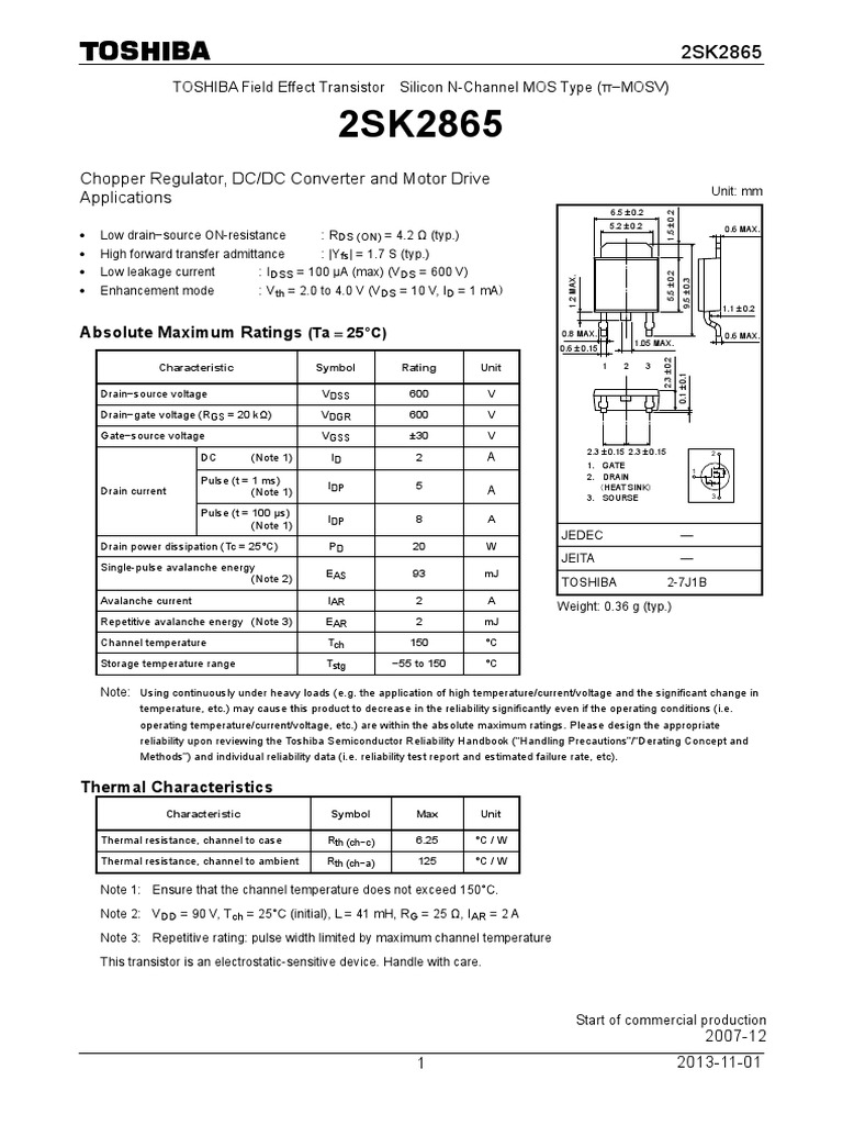 K2865 - Toshiba Fuente Xbox Clasico | PDF | Reliability Engineering ...