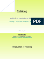 Retailing: Module 1: An Introduction To Retailing