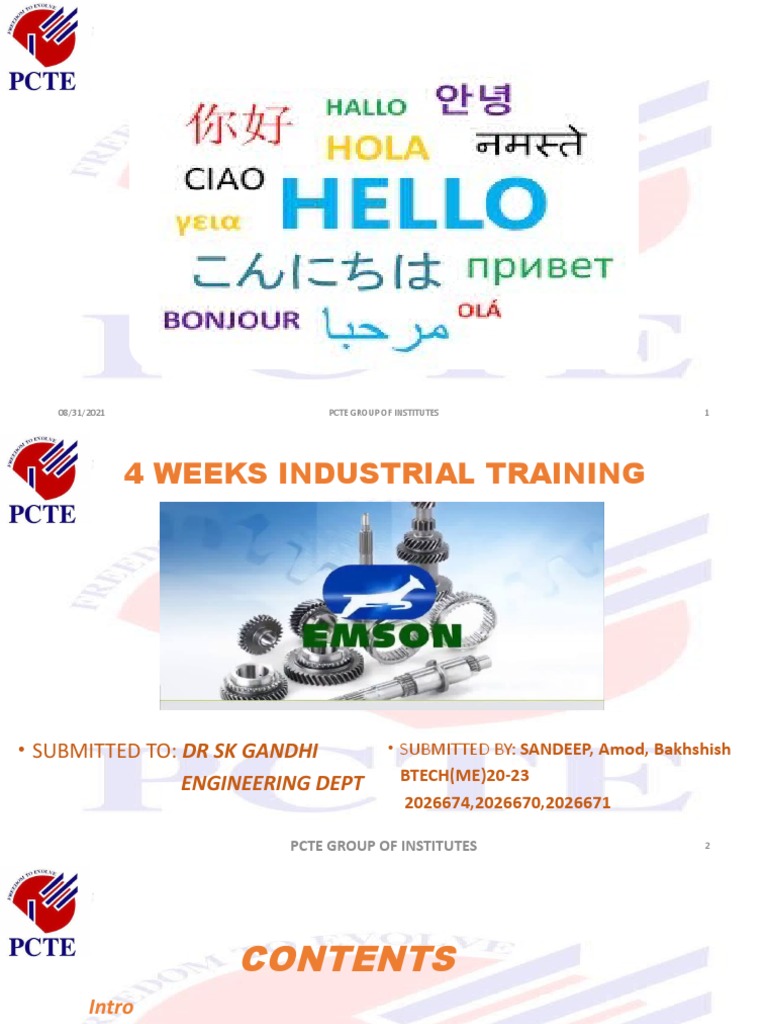 08/31/2021 Pcte Group of Institutes 1 PDF Gear Numerical Control