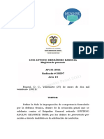 Competencia Juez de Garantías Frente A Un Aforado Investigado Por Un Delito NO Relacionado Con Sus Funciones DDP 1747. AP131-2021. RAD 58597.