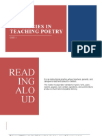 Strategies in Teaching Poetry