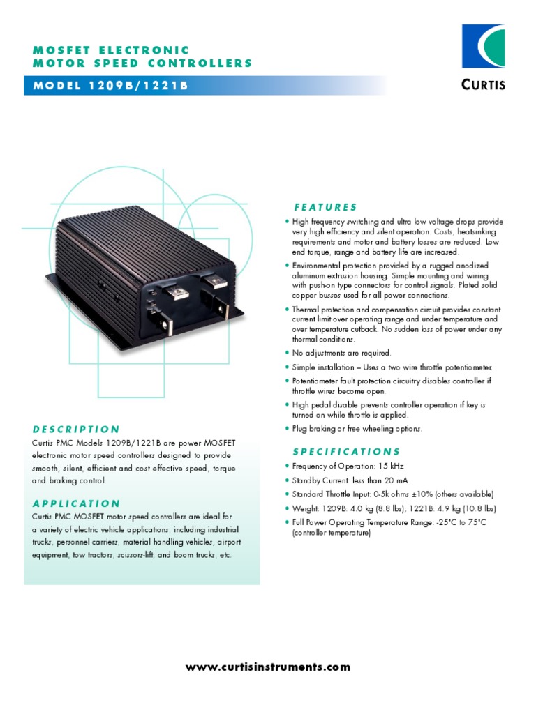 1209B-1221B RevD | PDF | Electric Motor | Electrical Connector