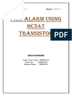 Fire Alarm Using BC547 Transistor: Yejju Veera Vamsi 20BEE0219