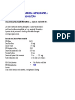 Calculos Velocidad Celda de Flotacion de Laboratorio