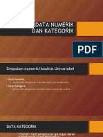 SIMPULAN DATA NUMERIK DAN KATEGORIK (Pertemuan 3)