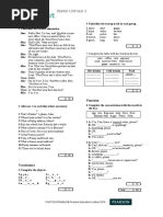 Starter Unit Test 3: Grammar