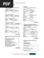 Starter Mid-Course Test: Listening Grammar