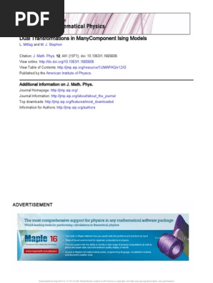 しおん Dual Transformations in Manycomponent Ising Models