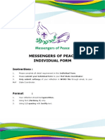 Messengers of Peace Individual Form
