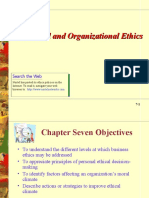 Personal and Organizational Ethics