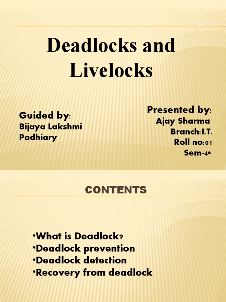 Understanding Deadlocks and Livelocks | PDF | Computing | Computer Science