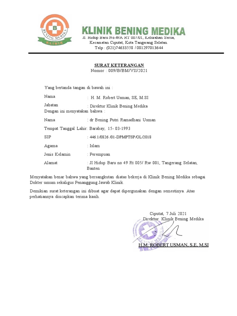 Contoh Slip Gaji Dokter PDF