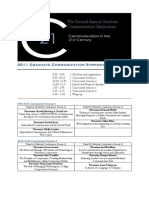 2011 Communication Symposium Presentation Schedule