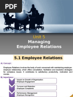 Managing Employee Relations: Unit 5