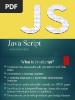 Java Script: An Introduction