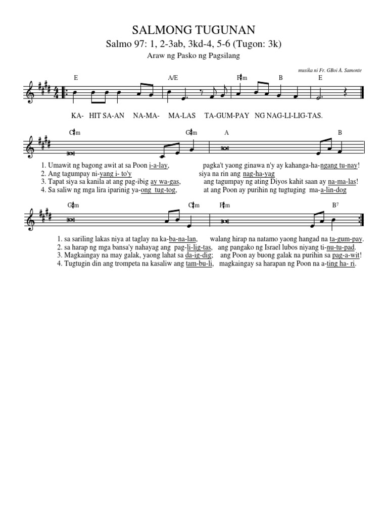 Salmo Araw NG Pagsilang | PDF
