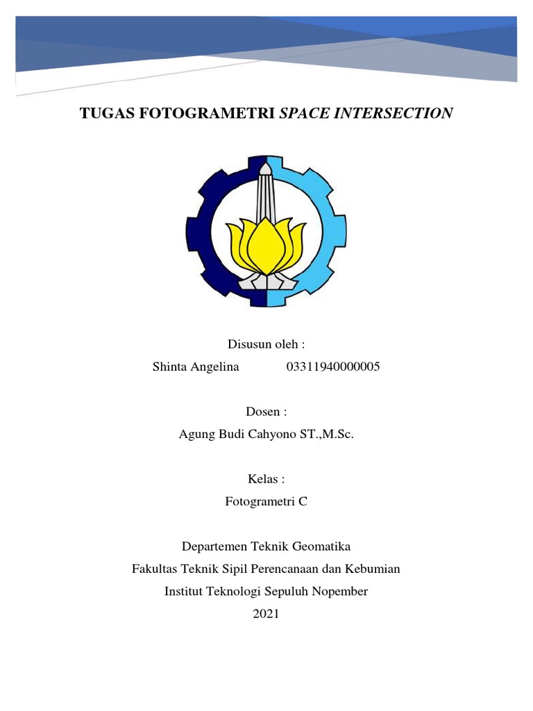Space Intersection in Photogrammetry | PDF