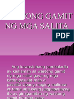 Wastong Gamit NG Salita