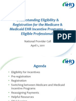 EHR Incentive Program Registration For EPs