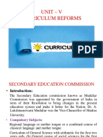 Curriculum Reforms