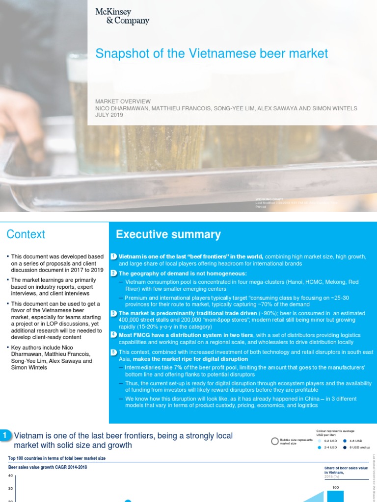 Vietnam Beer Market Pdf Vietnam Alcoholic Drinks